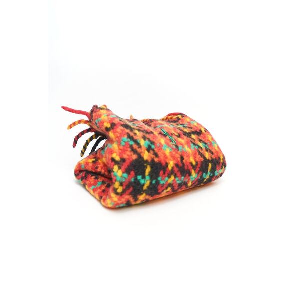 YSL Plaid Wool Knit Scarf - Picture 8 of 8